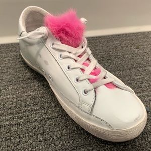 NEW Golden Goose Superstar White with Pink Fur